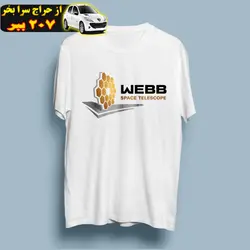 تی شرت آستین کوتاه مردانه مدل تلسکوپ فضایی جیمز وب ناسا T607