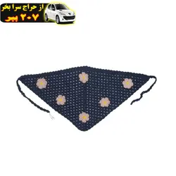 دستمال سر زنانه مدل باندانا قلاب بافی طرح گل های بهاری کد zo5025