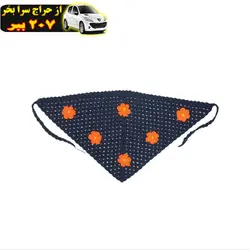 دستمال سر زنانه مدل باندانا قلاب بافی طرح گل های بهاری کد zo5025