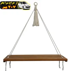 شلف دیواری طرح چوبی مکرومه محصول91776