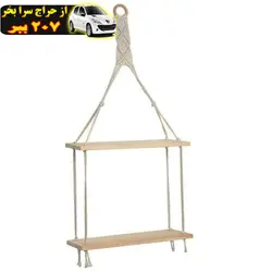 شلف دیواری طرح چوبی  مکرومه محصول89589