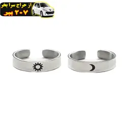 ست انگشتر زنانه و مردانهطرح استیل مکمل ماه و خورشید شماره 140 محصول68984