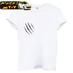 تی شرت آستین کوتاه زنانه اسد طرح چنگ محصول35484