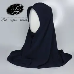 مقنعه کرپ حریر اسود