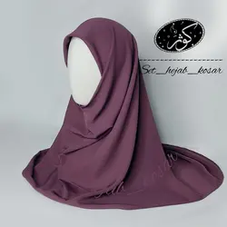 مقنعه کرپ حریر اسود