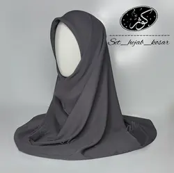 مقنعه کرپ حریر اسود