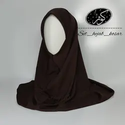 مقنعه کرپ حریر اسود