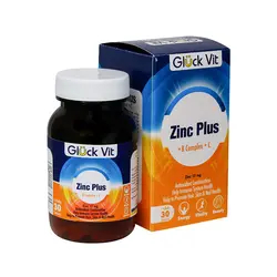 زینک پلاس ( ب کمپلکس+ ویتامین ث ) گلوک ویت قرص 30 عددی