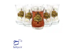 استکان کمر باریک با طرح سلام بر رقیه خاتون(6تایی)