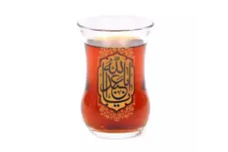 استکان کمر باریک با طرح یا اباعبدالله(6تایی)