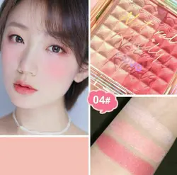 رژگونه و هایلایتر ۳ رنگ از برند novoقشنگ ترینthree color gradient blush novo