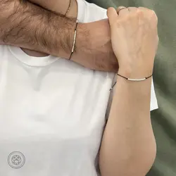 دستبند کد مورس نقره