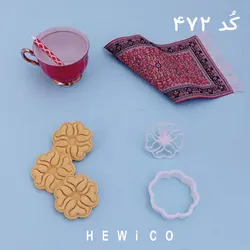 قالب شیرینی چهار قلب کد 472