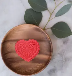 مهر کلمپه طرح قلب با دور پیچ سه بعدی کد 432