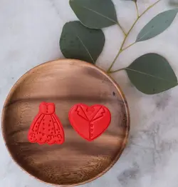 قالب شیرینی | فوندانت | بیسکوییت عروس و داماد کد 383