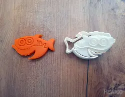 قالب شیرینی طرح ماهی گوشتخوار کد302