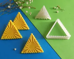 قالب شیرینی مثلثی طرح جهان کد-355