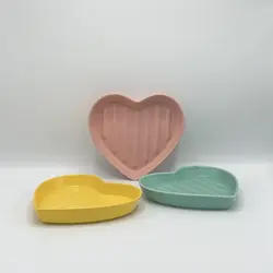 ظروف سرامیکی – بشقاب قلب تک رنگ