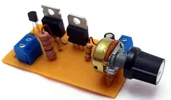 منبع تغذیه ریزه میزه 3 آمپری، با ترانزیستور tip32 و lm317