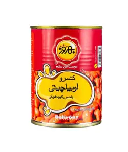 کنسرو لوبیا چیتی با سس گوجه فرنگی بهروز (390 گرمی)