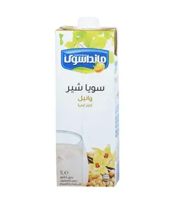 شیر سویا با طعم وانیل بدون لاکتوز مانداسوی (1 لیتری)