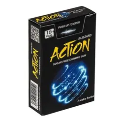 آدامس دراژه بدون شکر حاوی کافیین با طعم اکالیپتوس خنک اکشن (18 عددی)