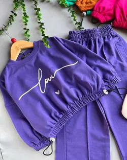 ست کراپ شلوار دخترانه love ♥