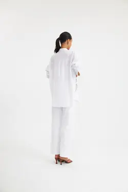 پیراهن نخی گلدوزی و پولک دوزی زنانه اور سایز رنگ اکرو برند Orfeo Negro