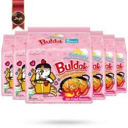 نودل سامیانگ samyang مدل کربنارا Carbonara وزن 140 گرم پک 5 تایی بسته 6 عددی