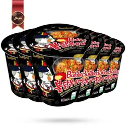 نودل لیوانی سامیانگ samyang مدل بولداک buldak وزن 70 گرم بسته 6 عددی