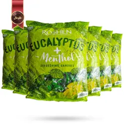 آبنبات نعنایی روشن roshen مدل اکالیپتوس + نعنا eucalyptus+menthol یک کیلویی بسته 6 عددی