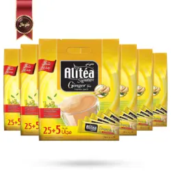 چای علی تی Alitea مدل زنجبیل ginger پک 30 ساشه ای بسته 6 عددی