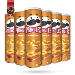 چیپس پرینگلز pringles مدل پاپریکا paprika وزن 165 گرم بسته 6 عددی