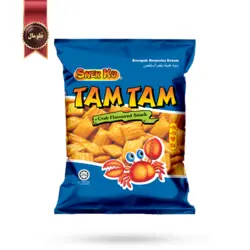 چیپس میگو اسنک کو snek ku مدل تم تم tam tam وزن 30 گرم