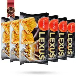 بیسکویت لکسوس lexus مدل کره بادام زمینی peanut butter وزن 225 گرم بسته 6 عددی
