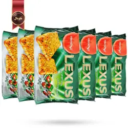 بیسکویت لکسوس lexus مدل سبزیجات vegetable وزن 225 گرم بسته 6 عددی