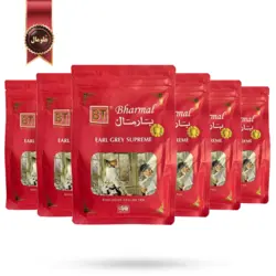 چای بارمال bharmal مدل ارل گری درجه یک earl grey supreme وزن 250 گرم بسته 6 عددی