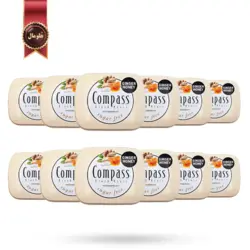 قرص خوشبوکننده دهان کامپس compass مدل عسل زنجبیل ginger honey بسته 12 عددی