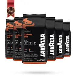 دانه قهوه لاوازا اکسپرت lavazza expert مدل آروما پیو Aroma piu یک کیلویی بسته 6 عددی