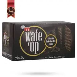 ویفر ویف آپ Wafe up مدل کرم شکلات تلخ dark chocolate cream وزن 40 گرم بسته 24 عددی