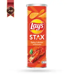 چیپس لیز استاکس Lay’s stax مدل خرچنگ تند spicy lobster وزن 100 گرم