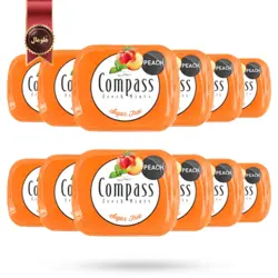 قرص خوشبوکننده دهان کامپس compass مدل هلو peach بسته 12 عددی