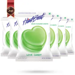 آبنبات عشق هارتبیت hartbeat مدل طعم خربزه melon وزن 150 گرم بسته 6 عددی