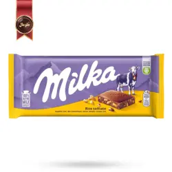 شکلات تخته ای میلکا milka مدل برنج پف کرده riso soffiato وزن 100 گرم