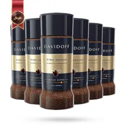 قهوه فوری دیویدوف Davidoff مدل فاین آروما fine aroma وزن 100 گرم بسته 6 عددی