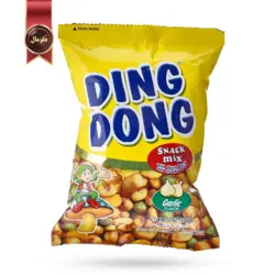 اسنک میکس دینگ دونگ ding dong مدل لوبیا فاوا و آجیل کراکر fava beans and cracker nuts وزن 100 گرم