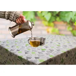 واران رومیزی 140*140 مربع طرح کاکتوس