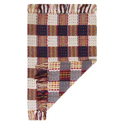 باریکان گلیم 60×90 طرح دار رنگی نقطه بنفش