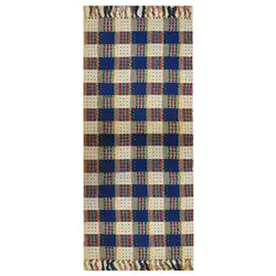 باریکان گلیم 60×130 طرح دار نقطه آبی