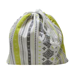 سولینا کیسه بند دار طرح دار زرد-طوسی بزرگ